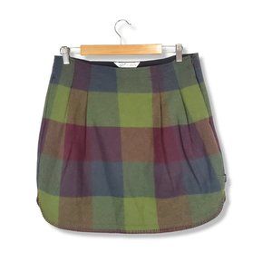 Woolrich Wool-blend Multicolored Plaid Colorblock Mini-Skirt Size 8